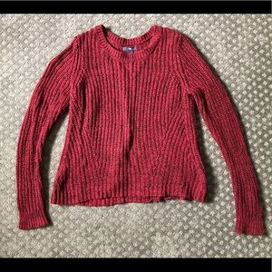Burgundy Cable-Knit Sweater